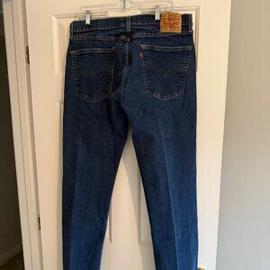 Dark Wash Blue Levi's 505 Jeans Mens 36 X 34 straight leg